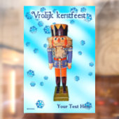 German Nutcracker - Vrolijk kerst Raamsticker (Vel 2)