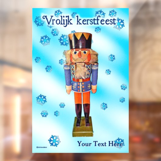 German Nutcracker - Vrolijk kerst Raamsticker (Vel 2)
