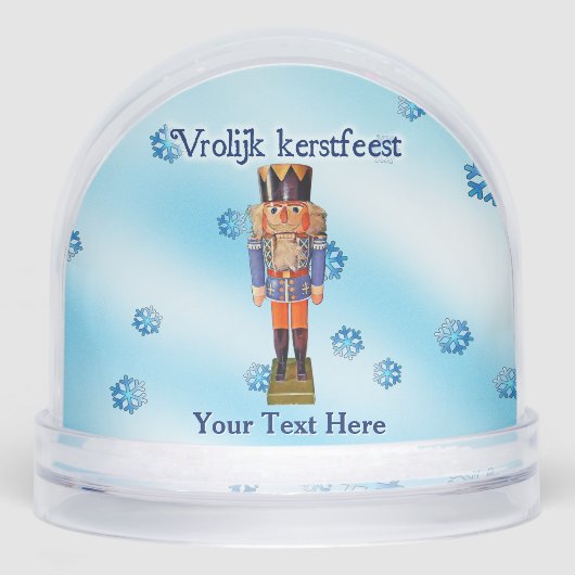 German Nutcracker - Vrolijk kerst Sneeuwbol (Voorkant)