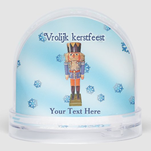 German Nutcracker - Vrolijk kerst Sneeuwbol (Achterkant)