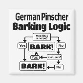 German Pinscher Barking Logic Magneet (Voorkant)