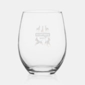 German Pinscher Crew Wijnglas Zonder Voet (Achterkant)