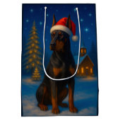 German Pinscher Holiday  Medium Cadeauzakje (Achterkant)