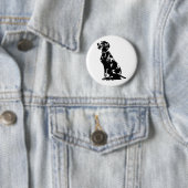 German Pointer Silhouette Ronde Button 5,7 Cm (In situ)