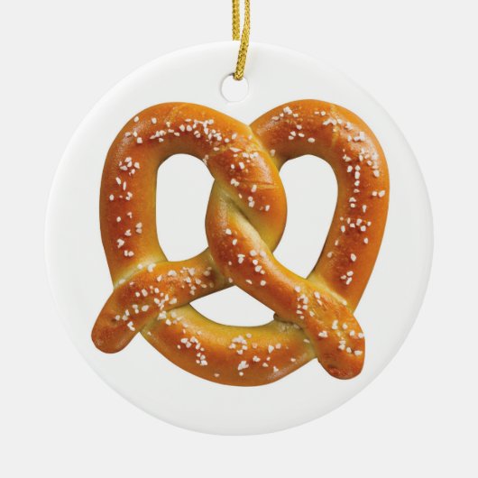 German Pretzel Keramisch Ornament (Voorkant)