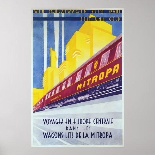 German Railways Poster Who travels by sleeper (Voorkant)