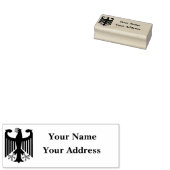 German Republic black eagle emblem address stamp Rubberstempel (Gestempeld)