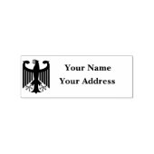 German Republic black eagle emblem address stamp Rubberstempel (Afrduk)