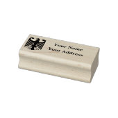 German Republic black eagle emblem address stamp Rubberstempel (Stempel)