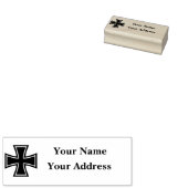 German Republic iron cross emblem address stamp Rubberstempel (Gestempeld)