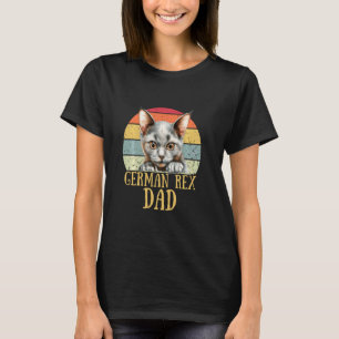 German Rex kat vader retro vintage grappig Ik hou T-shirt