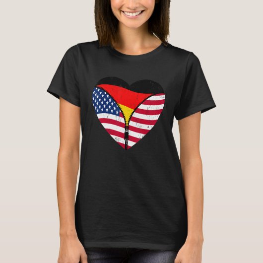 German Roots America Grown For Half Germany Americ T-shirt (Voorkant)