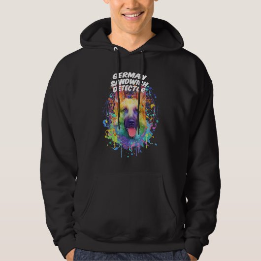 German Sandwich Detector  German Shepherd Humor Sh Hoodie (Voorkant)