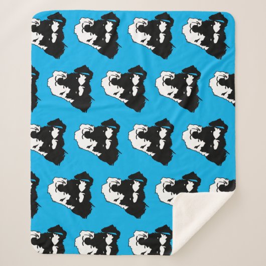 German Schnauzer Sherpa Deken (Voorkant)