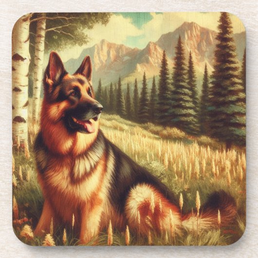 German Shepard Bier Onderzetter (Voorkant)