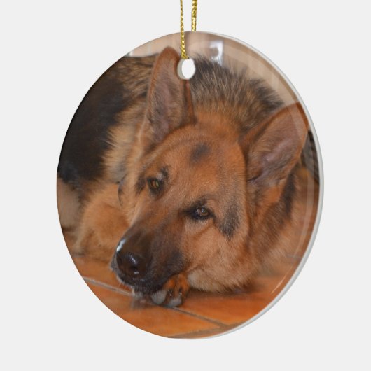 German Shepard ~ Design Stella Keramisch Ornament (Links)