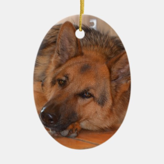 German Shepard ~ Design Stella Keramisch Ornament (Voorkant)