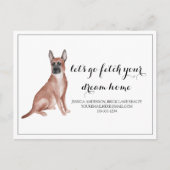 German Shepard Dog Real Estate Purchase Marketing Briefkaart (Voorkant)