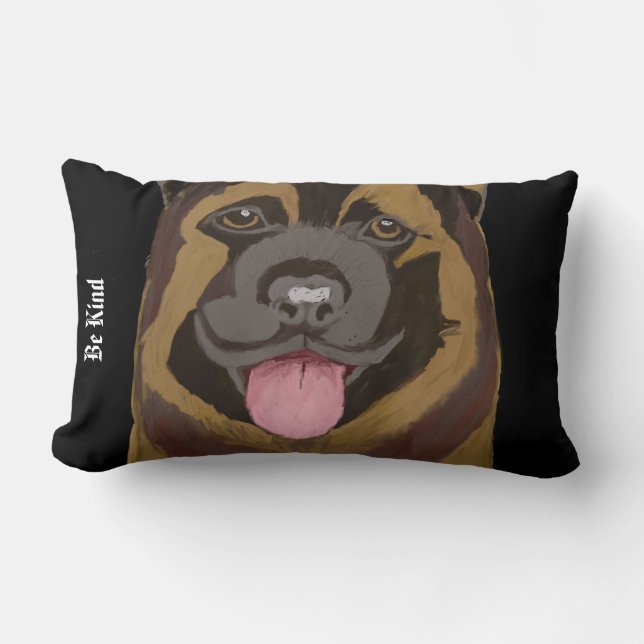 German Shepard Iconic Gift Lumbar Pillow Kussen (Voorkant)