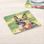 German Shepard Kartonnen Onderzetters (Schuin)