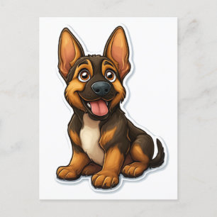 German Shepard Puppy Briefkaart