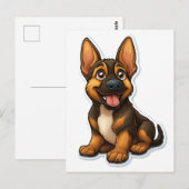 German Shepard Puppy Briefkaart (Voorkant / Achterkant)