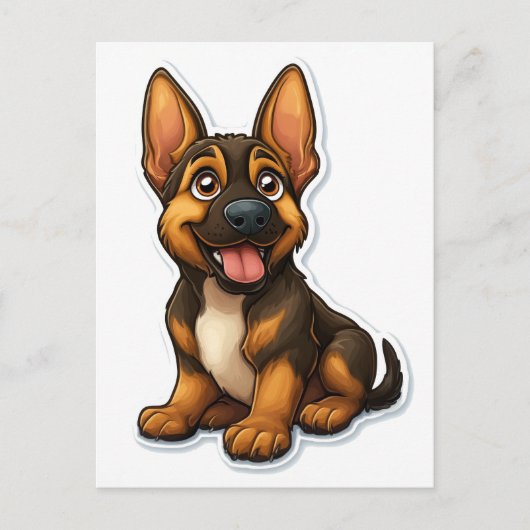 German Shepard Puppy Briefkaart (Voorkant)