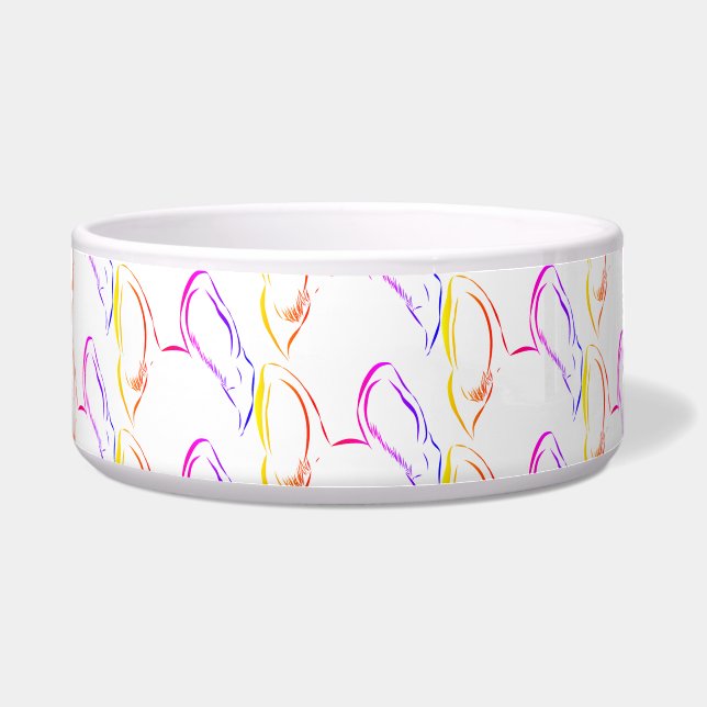 German Shepard Puppy Ears Dog Bowl Voerbakje (Voorkant)