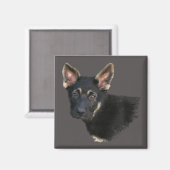 German Shepard Puppy-Pastels Magneet (Voorkant / Achterkant)