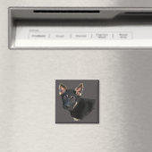 German Shepard Puppy-Pastels Magneet (Insitu (Vaatwasser))