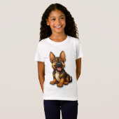 German Shepard Puppy T-shirt (Voorkant volledig)