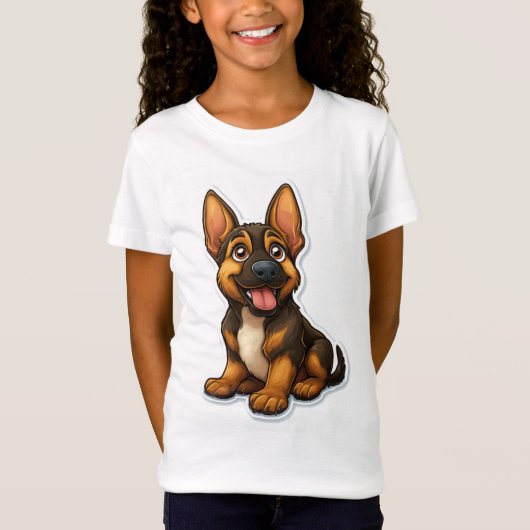 German Shepard Puppy T-shirt (Voorkant)