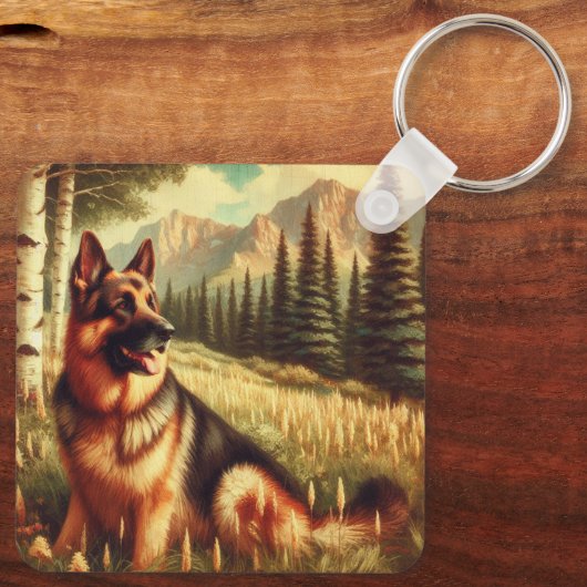 German Shepard Sleutelhanger (Achterkant)