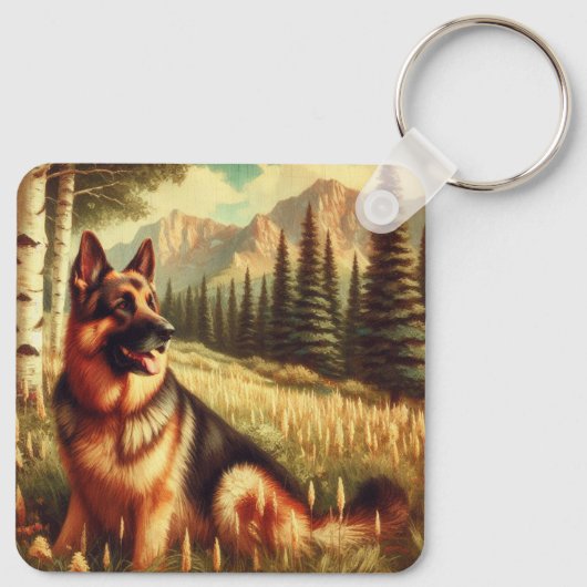 German Shepard Sleutelhanger (Achterkant)