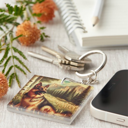 German Shepard Sleutelhanger (Voorkant Rechts)