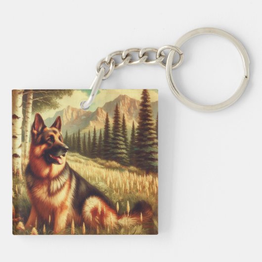 German Shepard Sleutelhanger (Achterkant)