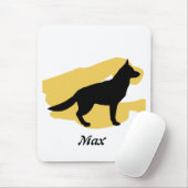 German Shephard Silhouette mousepad Muismat (Met muis)