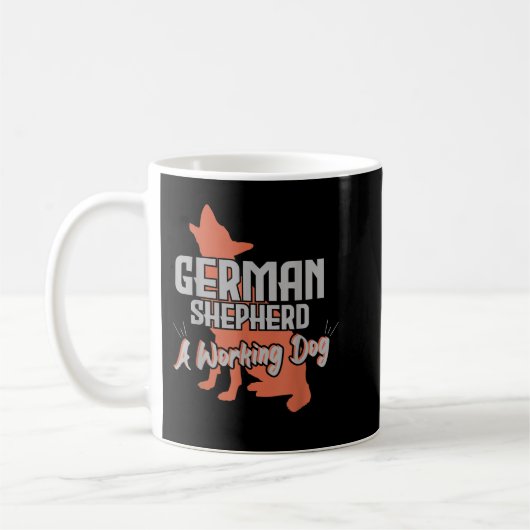 German Shepherd A Working Dog Dog Lovers Koffiemok (Links)