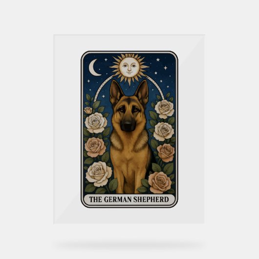 German Shepherd Acryl Bord (Voorkant)
