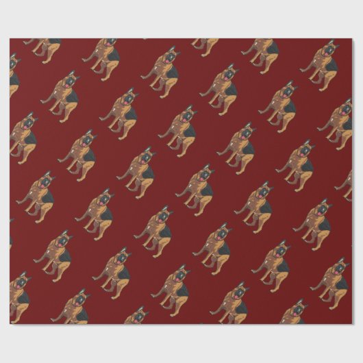 German Shepherd Alsatian Cadeaupapier (Vlak)