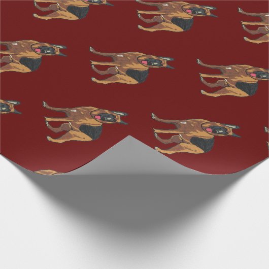 German Shepherd Alsatian Cadeaupapier (Hoek)