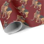 German Shepherd Alsatian Cadeaupapier (Rol Hoek)