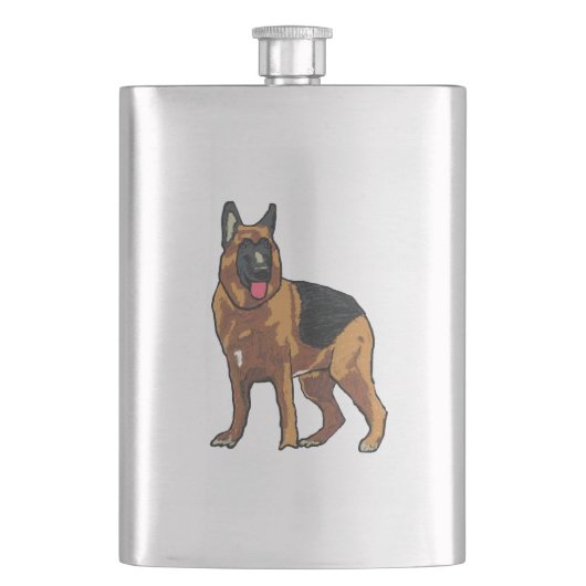 German Shepherd Alsatian Flacon (Voorkant)