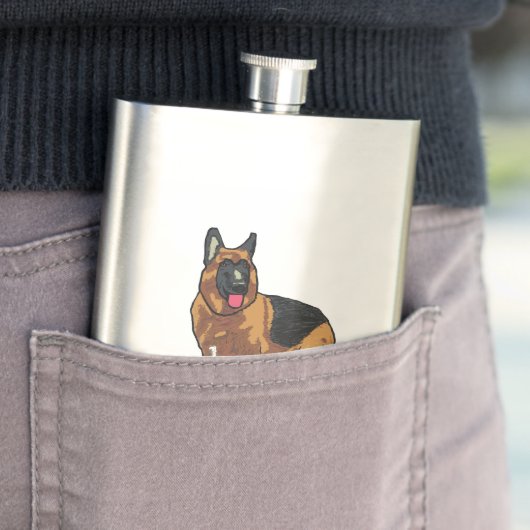 German Shepherd Alsatian Flacon (Voorbeeld)
