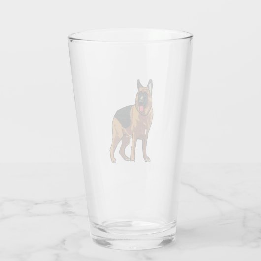 German Shepherd Alsatian Glas (Achterkant)
