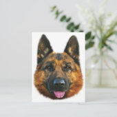 German Shepherd Alsatian K-9 Dog Briefkaart (Staand voorkant)
