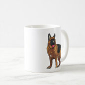 German Shepherd Alsatian Koffiemok (Voorkant rechts)