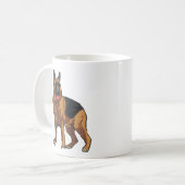 German Shepherd Alsatian Koffiemok (Voorkant links)