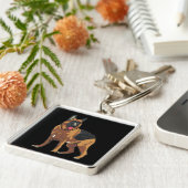 German Shepherd Alsatian Sleutelhanger (Zijkant)