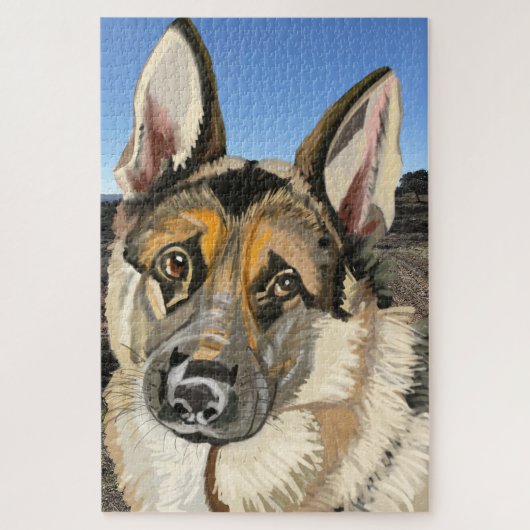 German Shepherd, Alsation Legpuzzel (Verticaal)